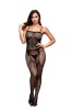 CROTCHLES JACQUARD BODYSTOCKING BAC5004BLK - OS, Baci