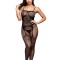 CROTCHLES JACQUARD BODYSTOCKING BAC5004BLK - OS