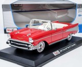 Macheta auto Chevrolet Bel Air 1957 rosu scara 1:18