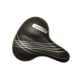 Sa cu elastomer pentru bicicleta Good Line, piele ecologica, Negru/Alb