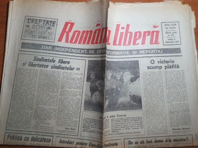 romania libera 9 februarie 1990-art. &amp;quot;o victorie scump platita&amp;quot; foto