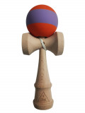 Cumpara ieftin Kendama profesionala, Bila din lemn cu strat de silicon, Portocaliu/Mov, 38KD