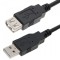 Cablu USB 2.0 USB A soclu - USB A mufa nichelat 5m negru VCOM