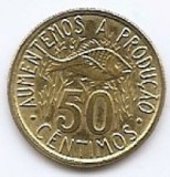 Sao Tome &amp; Principe 50 Centimos 1977 -(FAO: Fisheries) 17 mm KM-25