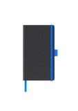 Agenda nedatata A5 Castelli, coperta rigida negru, elastic albastru, dictando ivory, Litera