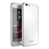 Cumpara ieftin Husa de protectie pentru Apple iPhone 6 Plus / 6S Plus, iPaky Pro Silver Original Case, acoperire completa 360 grade cu folie de protectie gratis, MyStyle