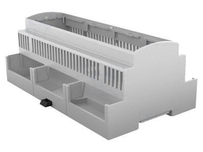Carcasă șină DIN gri 9 module foto