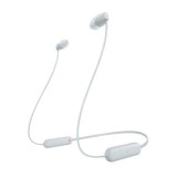 Casti In-Ear Wireless Sony WI-C100W, Bluetooth, IPX4, Microfon, Fast pair, Autonomie 25 ore (Alb)
