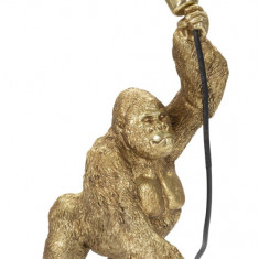 Lampa de masa, Gorilla, Mauro Ferretti, 1 x E14, 25W, 22.5 x 16 x 40 cm, polirasina, auriu