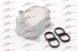 Radiator ulei Audi A4 20, A5 20, A6 20, A7 20, Q5 20; motor 2.0 TDI, garnituri incluse, dimensiuni [mm] 140x80x55; 05L115389AB; 05L115389B;