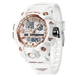 Ceas Copii Sanda 3353 Alb-Rose , Design Sport, Digital, Functii Multiple, Rezistent la Apa 5ATM