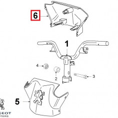 Carena inferioara bord (ghidon) originala Peugeot Ludix 10 One – Ludix 14 Classic 2T 50cc (gri)