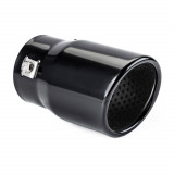 Ornament toba esapament universal AMiO MT 017B negru, capat esapament din otel inoxidabil cromat, montaj cu suruburi sau sudare, diametru 43-62 mm