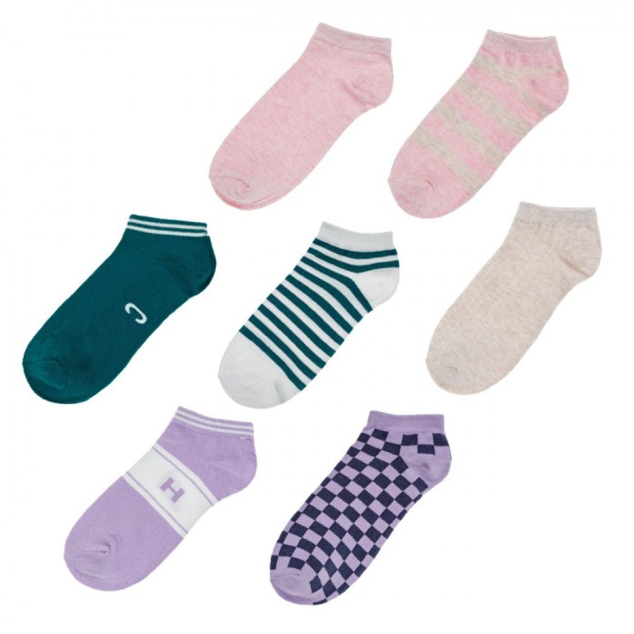 Set șosete Femei, Model College Style, Multicolor, 7 Perechi