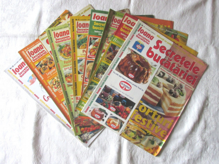 Revista &quot;Ioana SECRETELE BUCATARIEI&quot;- diverse numere anul 2001. Retete culinare