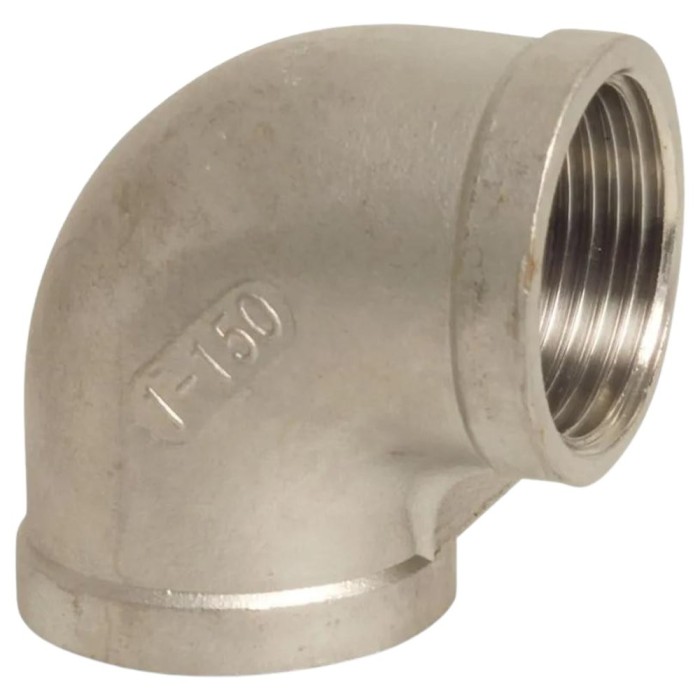 Cot Inox Filetat 90&deg; 3/8&quot; IG