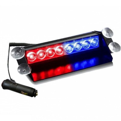 Stroboscop LED auto parbriz COB rosu albastru foto