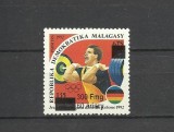 MADAGASCAR 1998 SPORT JOCURILE OLIMPICE HALTERE SUPRATIPAR, Nestampilat