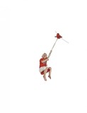 Tiroliana cu leagan rotund (set) rosu