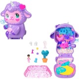 Cumpara ieftin Set de joaca cu papusa si accesorii in gentuta, Polly Pocket, Cozy Dreamland Lamb, JCB15