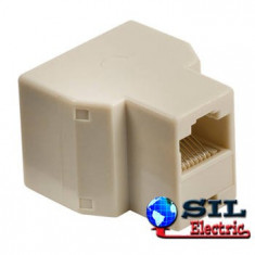 Adaptor RJ45 mama - 2x RJ45 mama ivoire, Valueline foto