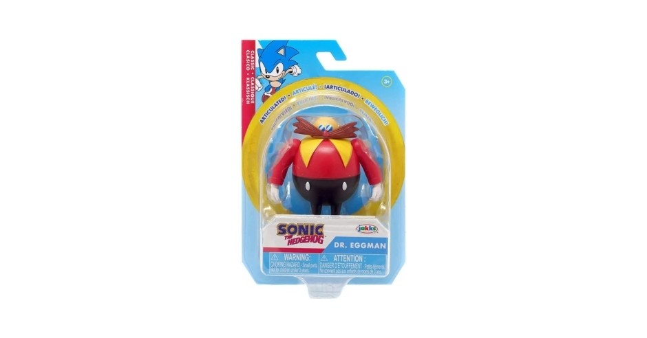 Pack c/ 3 Bonecos Sonic The Hedgehog - 10 cm - Dr. Eggman Mecha Sonic e