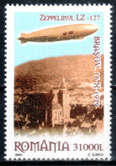 Romania 2004, LP 1652, Zeppelin deasupra Brasovului, MNH! LP 6,50 lei foto