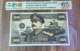 REPRODUCERE pe hartie cu filigran si fire UV proiect bancnota 1.000 Lei 1944 nr.191