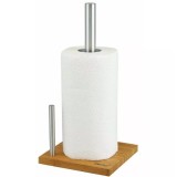 Suport pentru prosoape de bucatarie, servetele, din inox si bambus,16x16x33cm, Kinghoff
