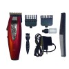 Aparat de tuns reincarcabil elSales ELS-6087 , 2 capete detasabile , lame Inox , rosu