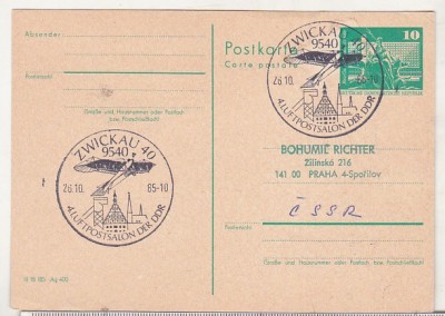 bnk cp Germania RDG - Expofil Zwickau 40 1985 -- stampila ocazionala foto