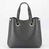 Cumpara ieftin Geanta gri inchis medie din piele naturala 8916 129