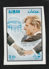 Ajman 1968-Personalitati,Robert F. Kennedy,nedantelat,MNH,Mi.300B foto