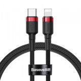 Cablu Date si Incarcare USB-C - Lightning Baseus Cafule, 18W, 1m, Rosu CATLKLF-91, Apple