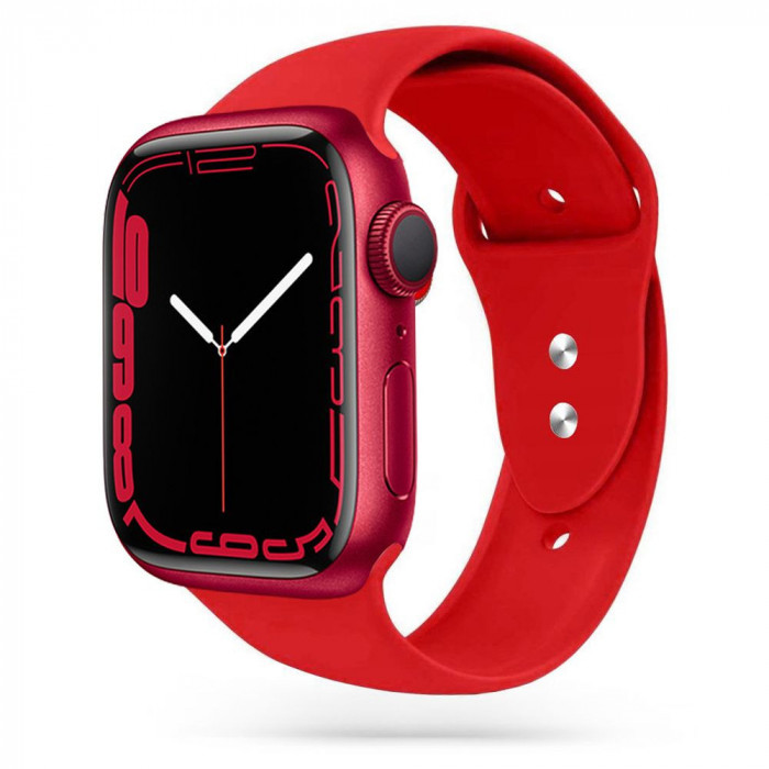 Curea Tech-Protect Iconband pentru Apple Watch 4/5/6/7/8/9/Se/Ultra 1/2 (42/44/45/49 mm) Rosu