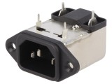 Conector Alimentare AC Soclu Tată 6A 250VAC IEC 60320