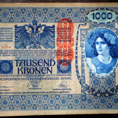 61 AUSTRIA UNGARIA 2X1000 KRONEN KORONA 1902 VF/XF SERII CONSECUTIVE 819-820