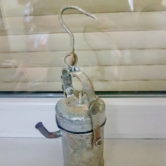 D232-Lampa miner carbit veche Romania metal.