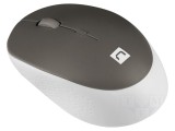 Mouse NATEC fără fir, optic, 4 butoane, Bluetooth 5.1, alb-gri, rază 10m, ergonomic