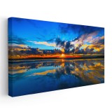 Tablou peisaj marin la apus Tablou canvas pe panza CU RAMA 70x140 cm