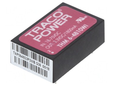Convertor DC/DC 6W 18-75V la 3.3V 1800mA foto