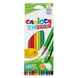 Set Creioane Colorate Carioca, 12 Bucăți, Subțiri, Multicolor, Radieră