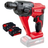 Einhell TE-HD 18 Li PXC + Twinpack - Rotopercutor SDS-Plus 1.2 J + Set 2 acumulatori Li-Ion 18 V 4 Ah