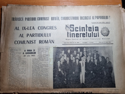 scanteia tineretului 21 iunie 1965-alegerea lui ceausescu prim secrtar al PCR foto