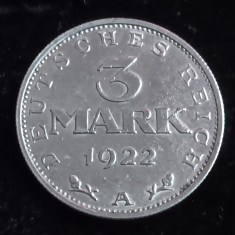 M3 C50 - Moneda foarte veche - 3 marci - mark - Germania - 1922