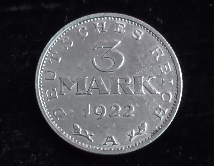 M3 C50 - Moneda foarte veche - 3 marci - mark - Germania - 1922