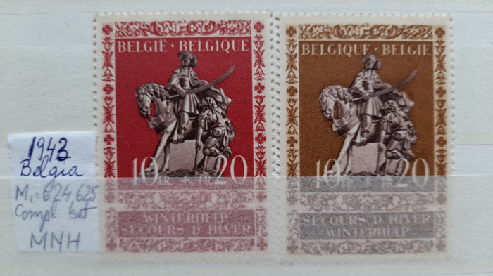 1943-Belgia-complet set-MNH