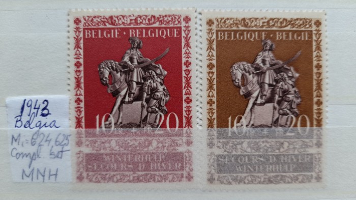 1943-Belgia-complet set-MNH