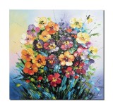 Cumpara ieftin Tablou 3D living, dormitor, Pansele, pictat manual, 80x80cm ulei pe panza, Valentin Pop