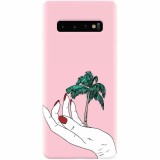 Husa silicon pentru Samsung Galaxy S10, Palm Tree